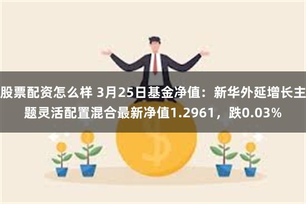 股票配资怎么样 3月25日基金净值：新华外延增长主题灵活配置混合最新净值1.2961，跌0.03%