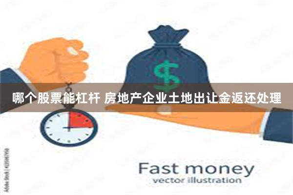 哪个股票能杠杆 房地产企业土地出让金返还处理