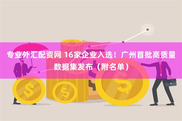 专业外汇配资网 16家企业入选！广州首批高质量数据集发布（附名单）