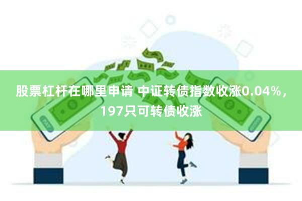 股票杠杆在哪里申请 中证转债指数收涨0.04%，197只可转债收涨
